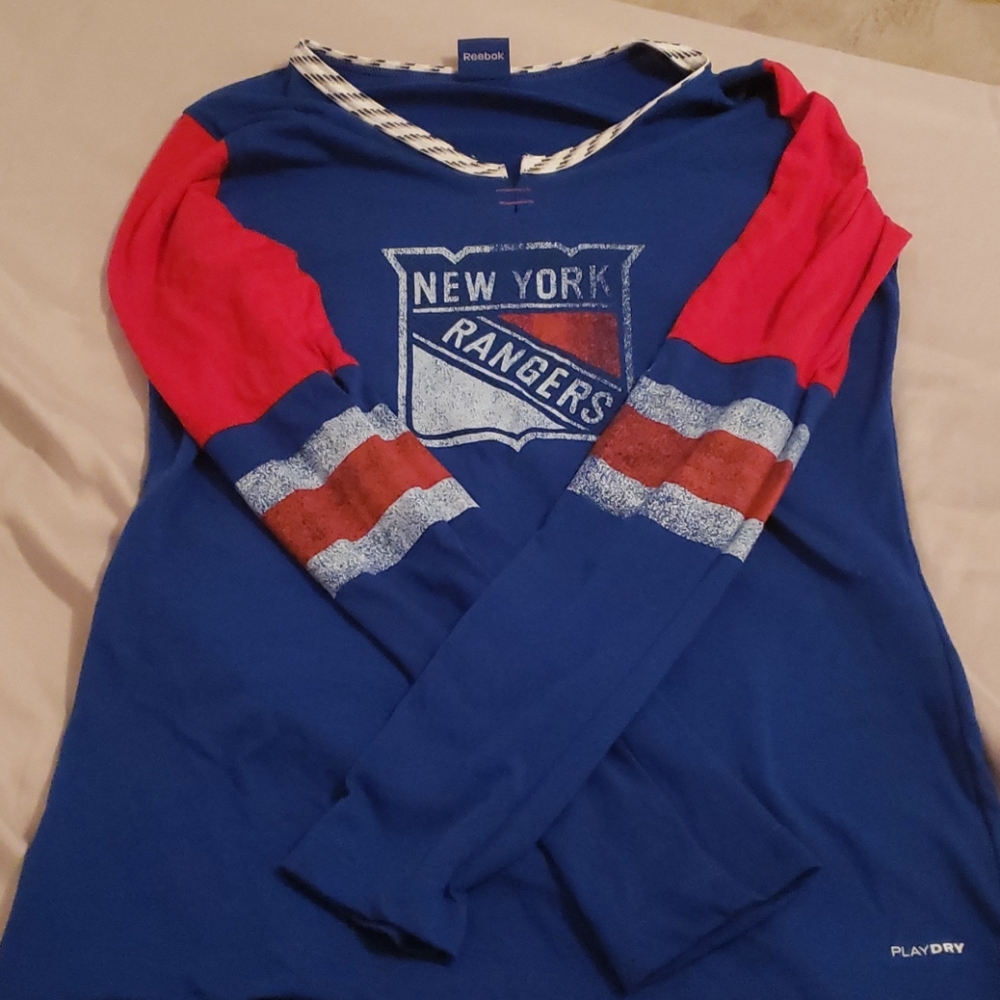 NHL New York Rangers Long Sleeve Henley
